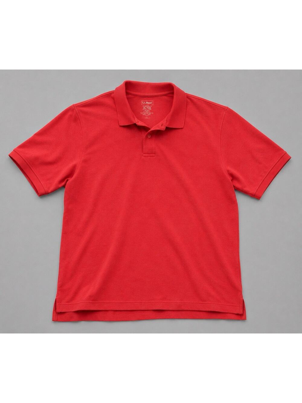 LL Bean Polo Shirt Mens XXL Red Rugby Cotton Outdoor Casual Mens